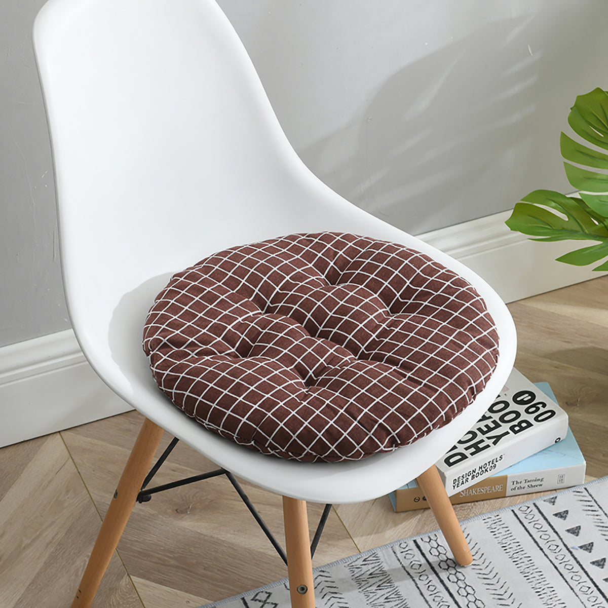 C2C Nordic Print Round Cotton Chair Cushion