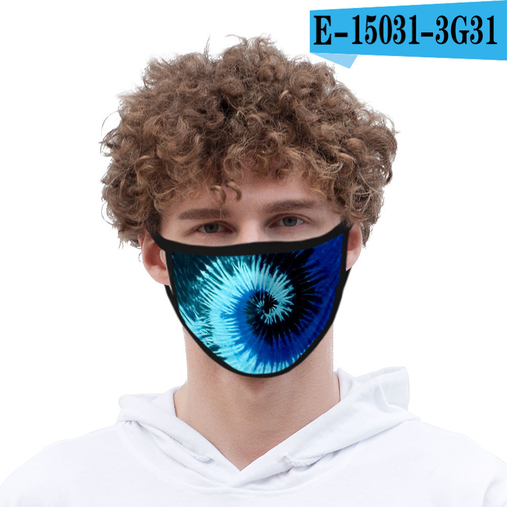 C2C Tie-dye mask fashion printed ice silk fabric
