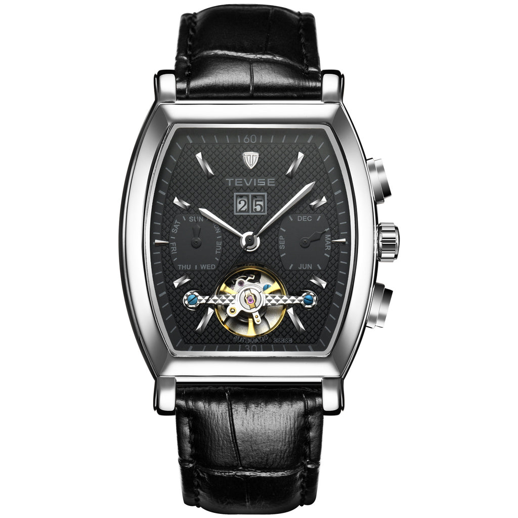 Hongkong tevise genuine brand Tourbillon watch multifunctional business waterproof automatic mechanical watches Mens Watch