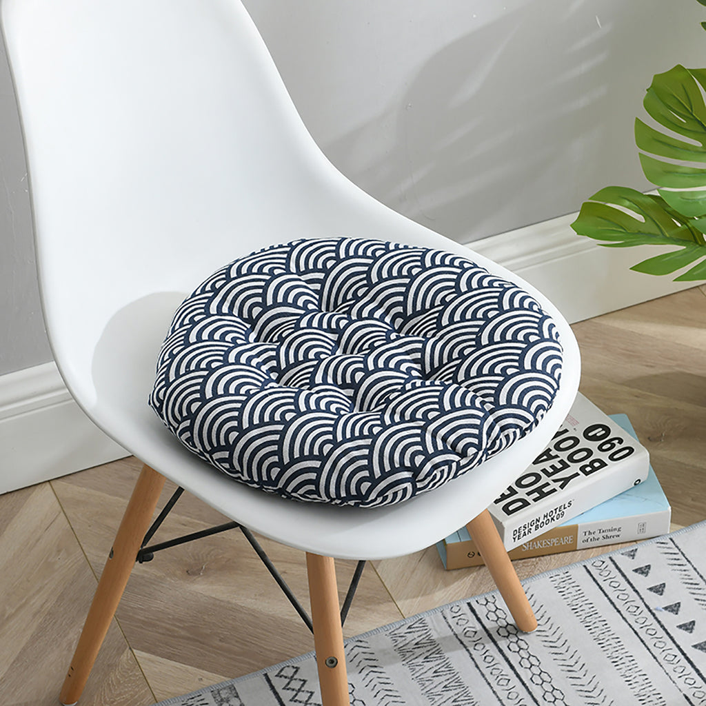 C2C Nordic Print Round Cotton Chair Cushion