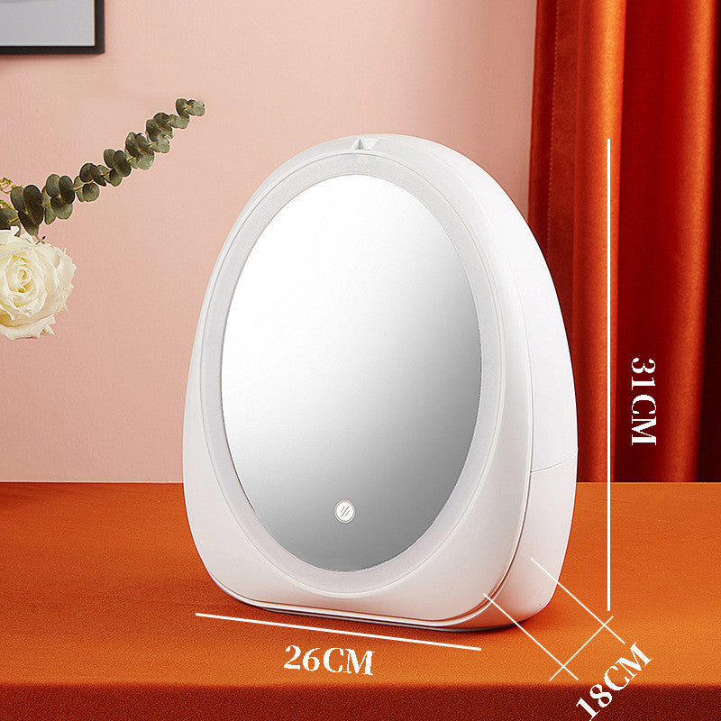 C2C Storage Box With Light Makeup Mirror Dressing Table