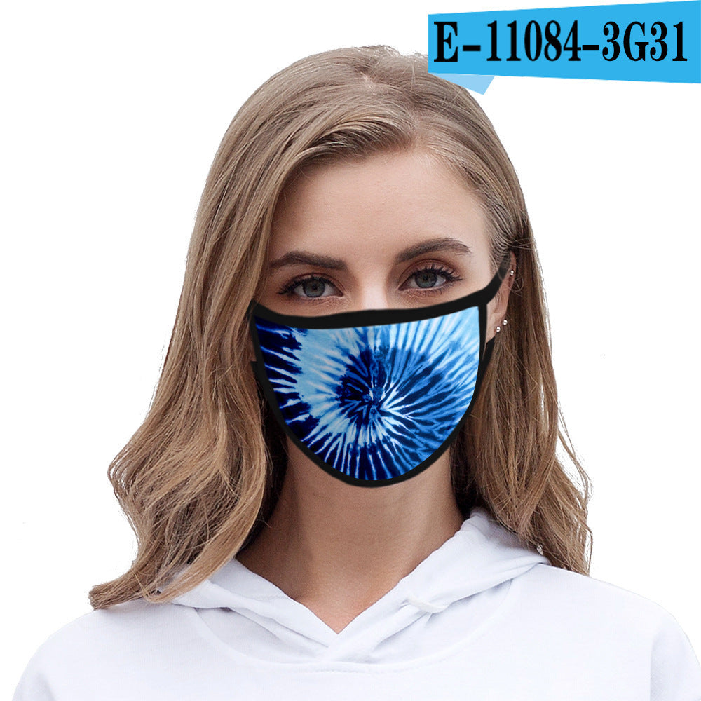 C2C Tie-dye mask fashion printed ice silk fabric