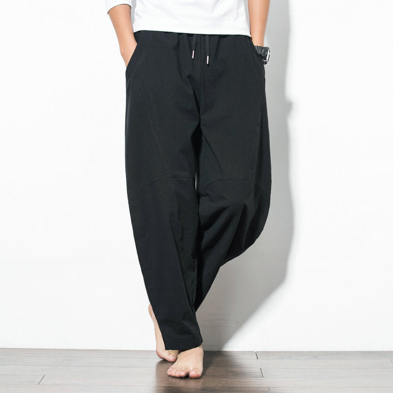 C2C Fashion Casual Loose Imitating Linen Pants