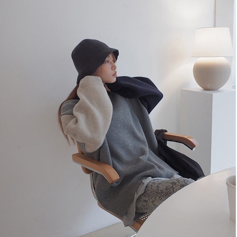 C2C Cotton Contrast knit sweater