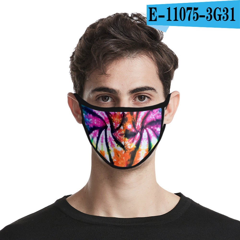C2C Tie-dye mask fashion printed ice silk fabric