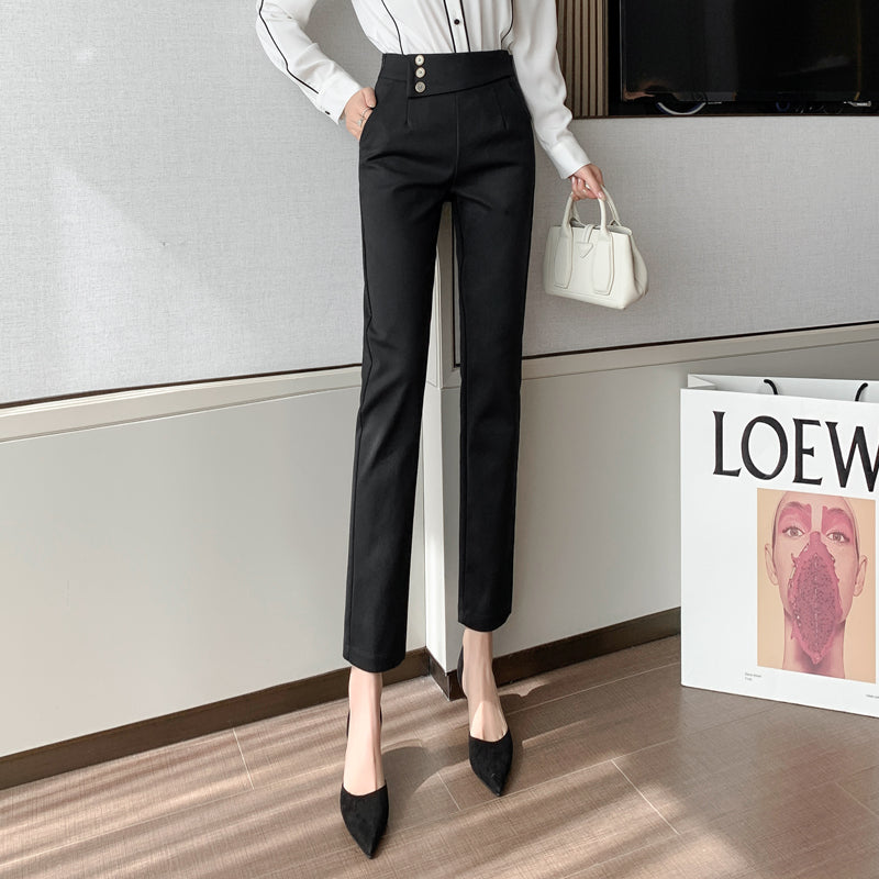 C2C High-waist Suit Women's Straight-leg Pants
