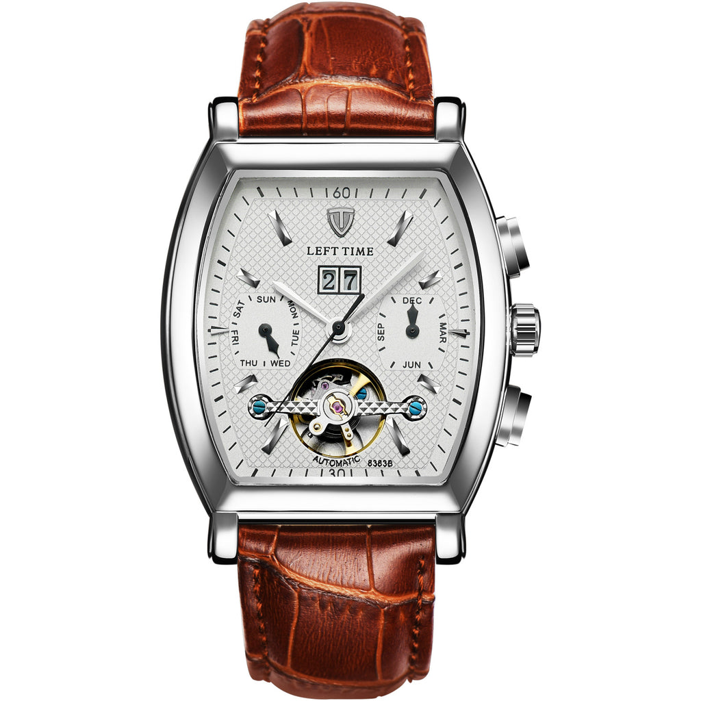 Hongkong tevise genuine brand Tourbillon watch multifunctional business waterproof automatic mechanical watches Mens Watch