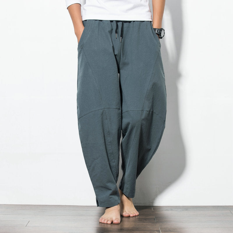 C2C Fashion Casual Loose Imitating Linen Pants
