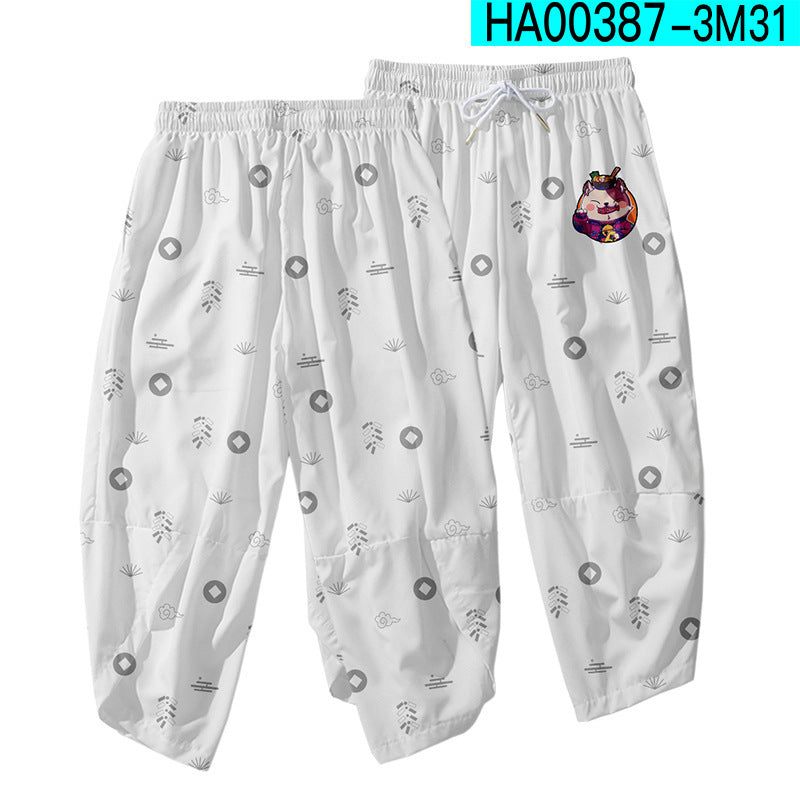 C2C Mall 3D creative digital printing casual cropped pants