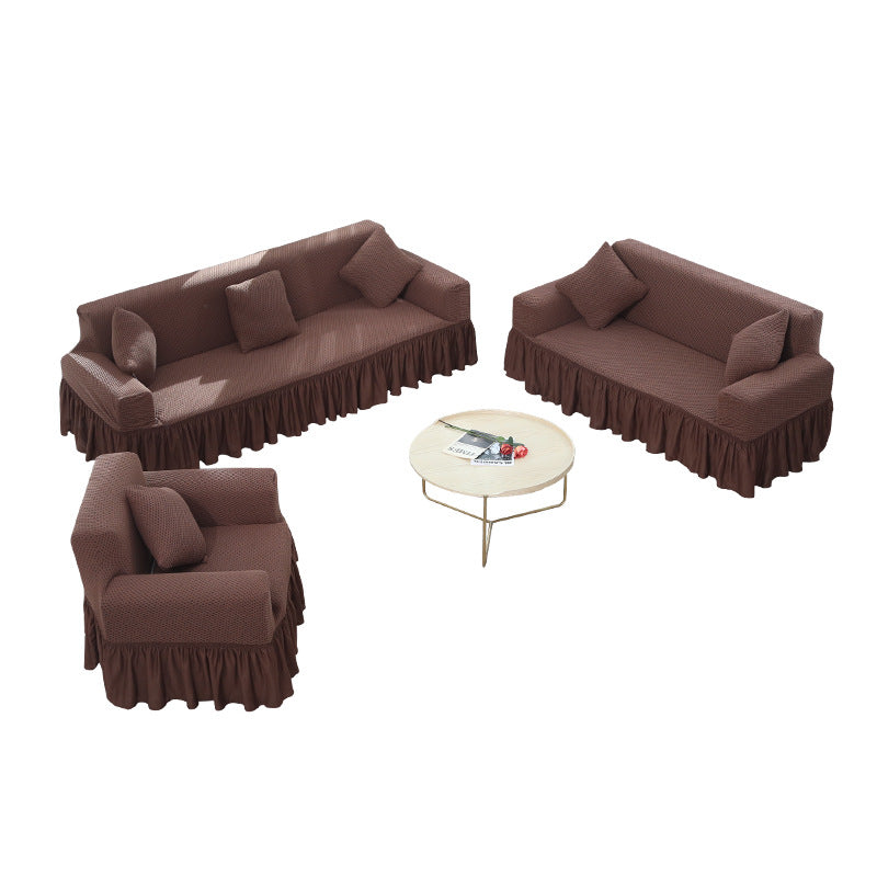 C2C Lazy Sofa Cover Plaid Solid Color