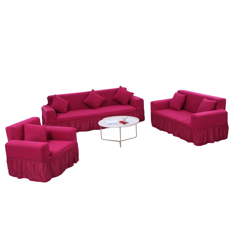 C2C Lazy Sofa Cover Plaid Solid Color