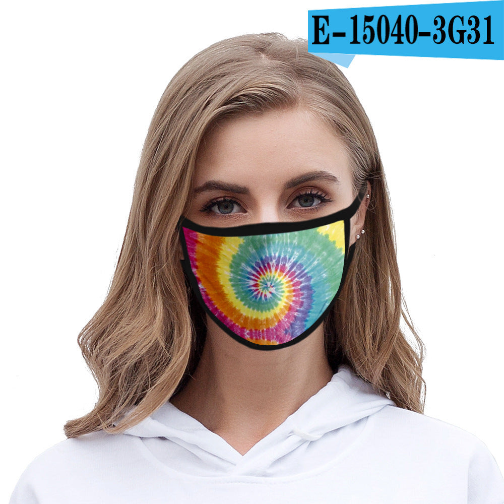 C2C Tie-dye mask fashion printed ice silk fabric