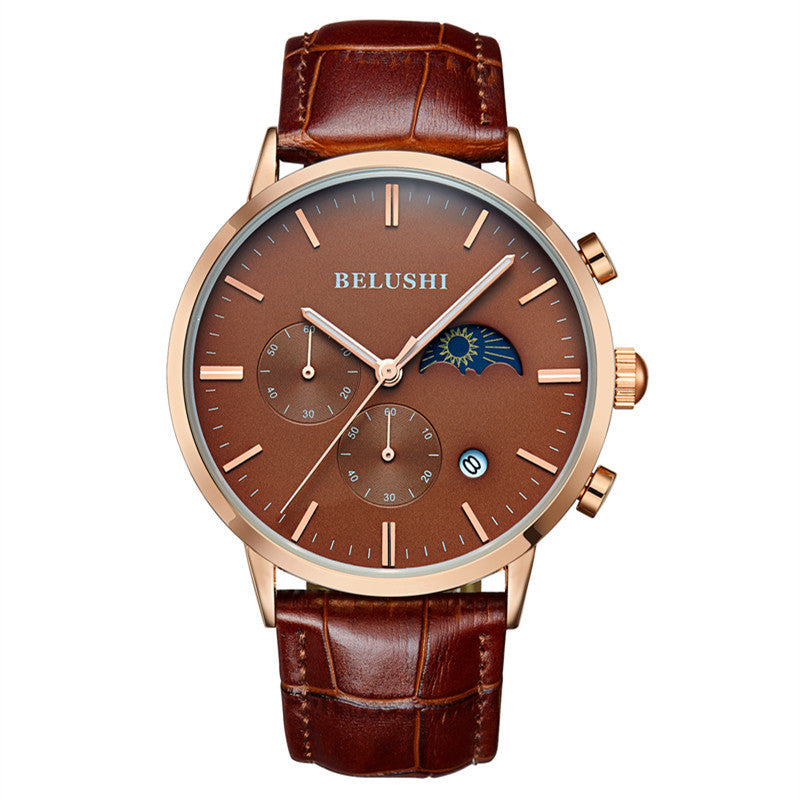 Men's sport quartz watches are waterproof in fashion