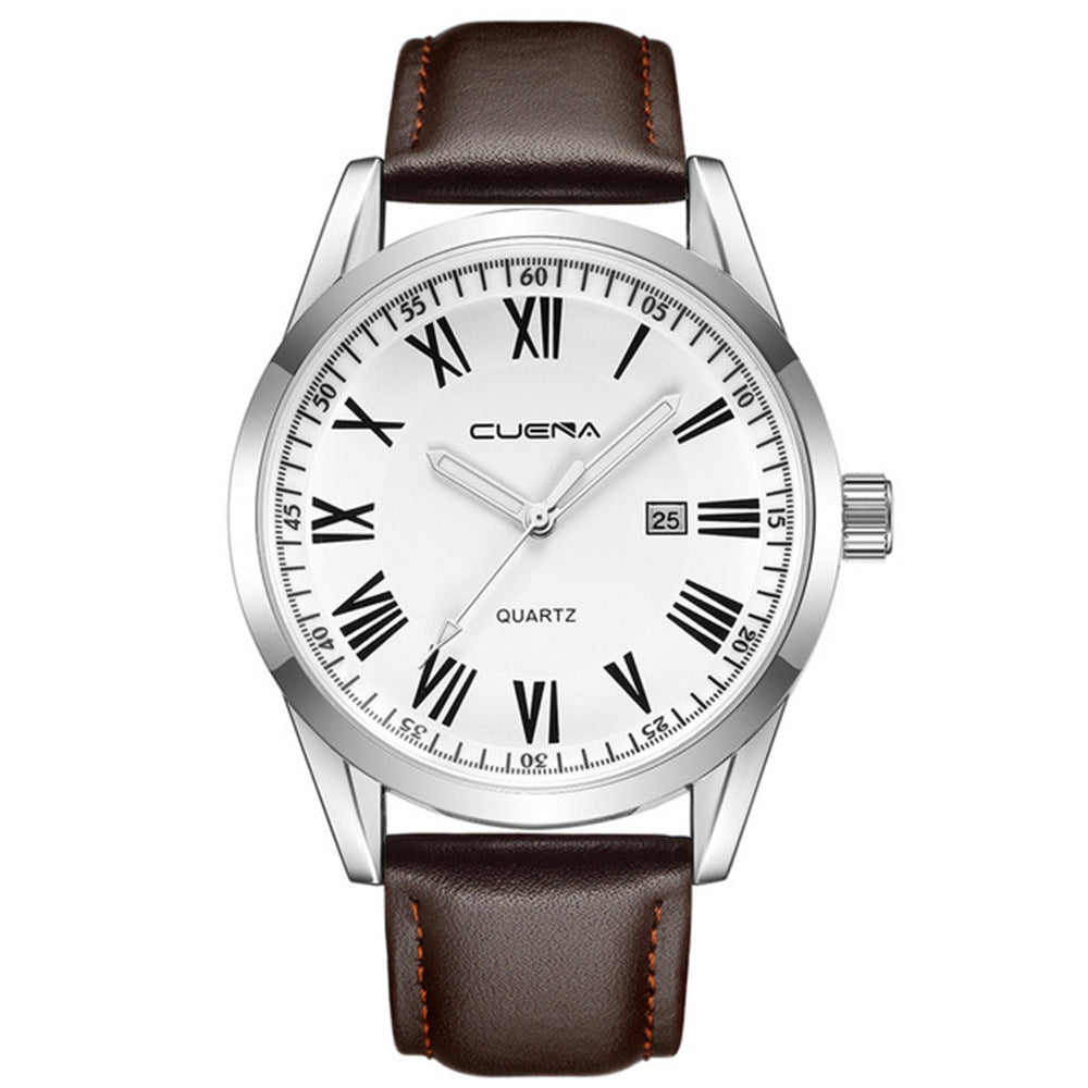 C2C Genuine Leather Quartz Watch Men's Watch
