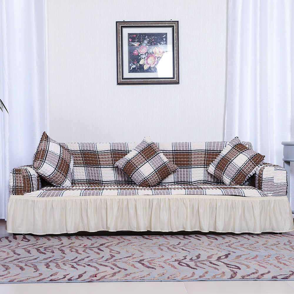 C2C Four-Color Skirt Stretch Sofa Cover