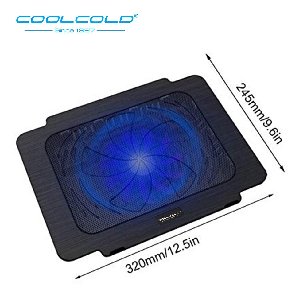 C2C COOLCOLD Ultra Thin Laptop Cooling Single Pad Fan Led