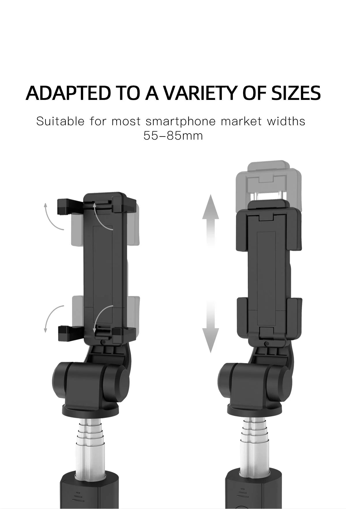 C2C All in One Extendable Selfie Sticks with Tripod Stand & Detachable Wireless Remote Control