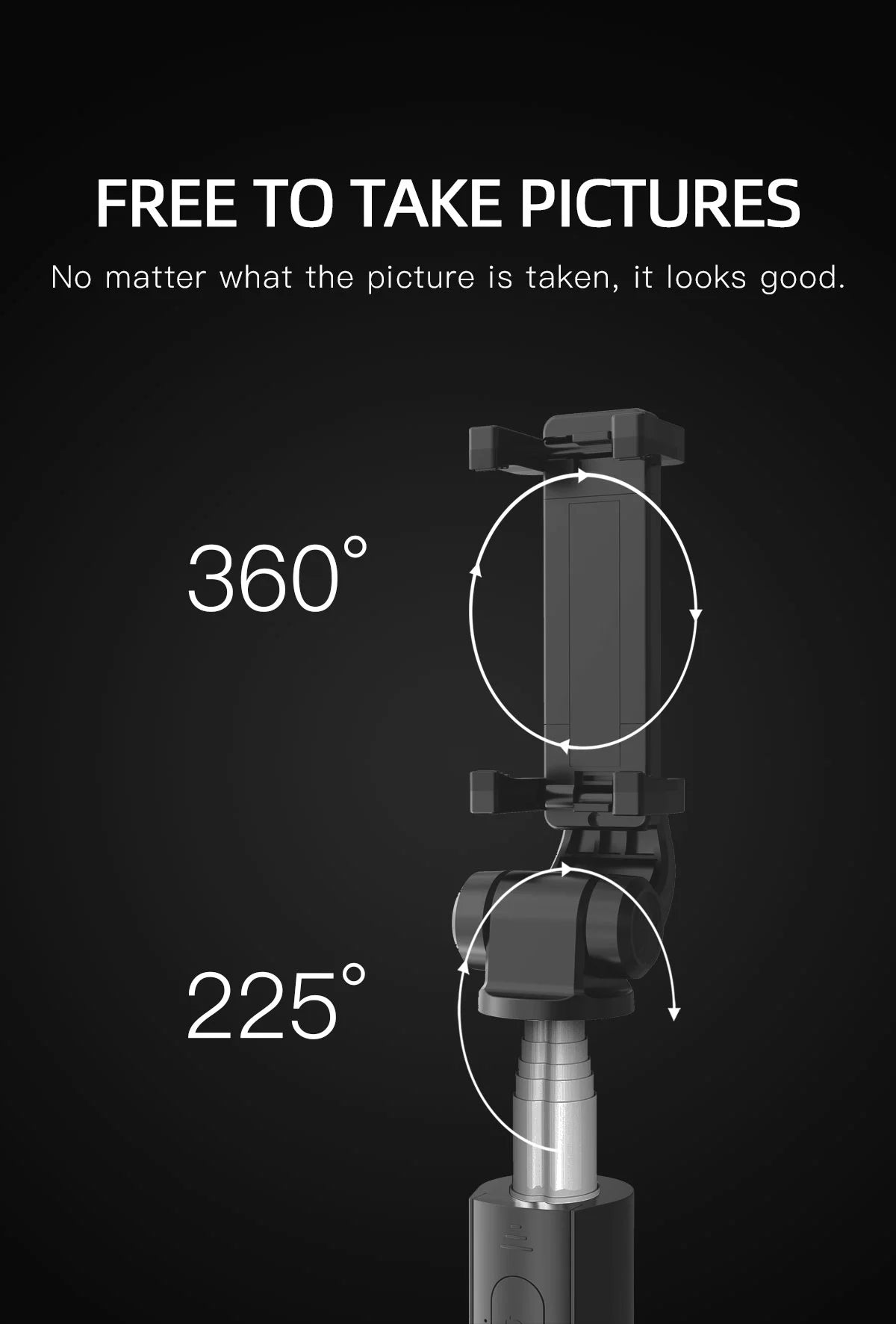 C2C All in One Extendable Selfie Sticks with Tripod Stand & Detachable Wireless Remote Control