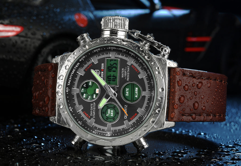 C2C Analog Digital LED Sports Men Army Military Watch