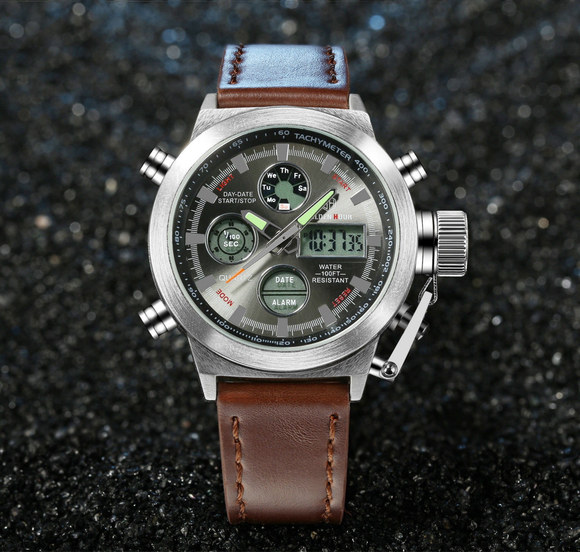 C2C Analog Digital LED Sports Men Army Military Watch