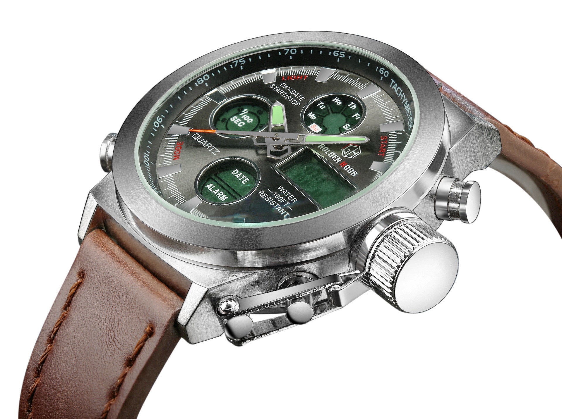 C2C Analog Digital LED Sports Men Army Military Watch