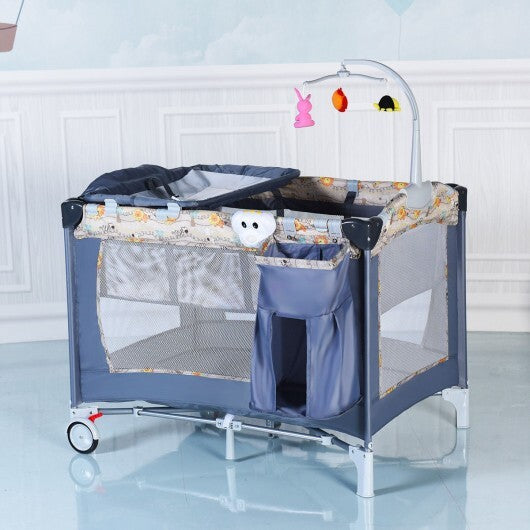 C2C Foldable 2 Color Baby Crib Playard