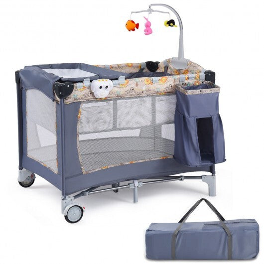 C2C Foldable 2 Color Baby Crib Playard