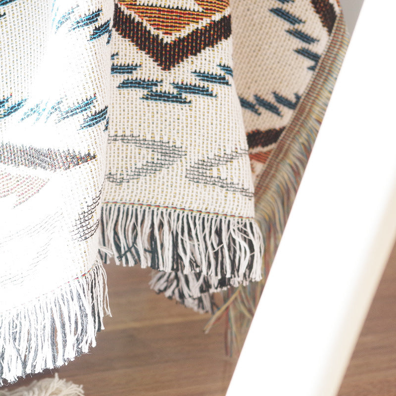 C2C Bohemian Knitted Bed & Sofa Throw Thread Blanket