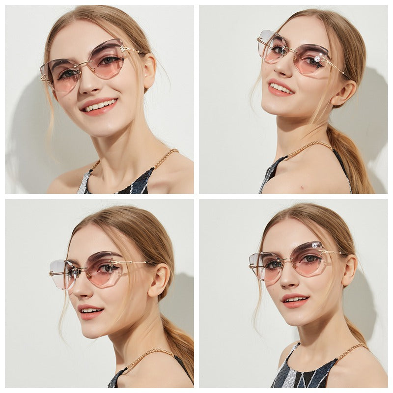 C2C Mall-Cat Eye Retro Women Diamond Cut Sunglasses