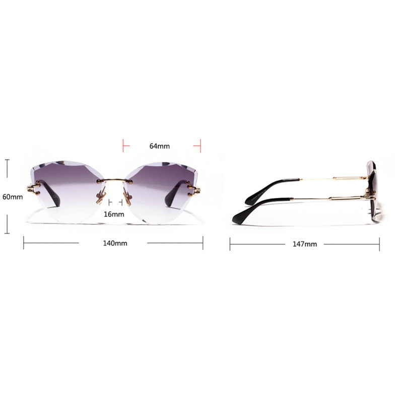 C2C Mall-Cat Eye Retro Women Diamond Cut Sunglasses