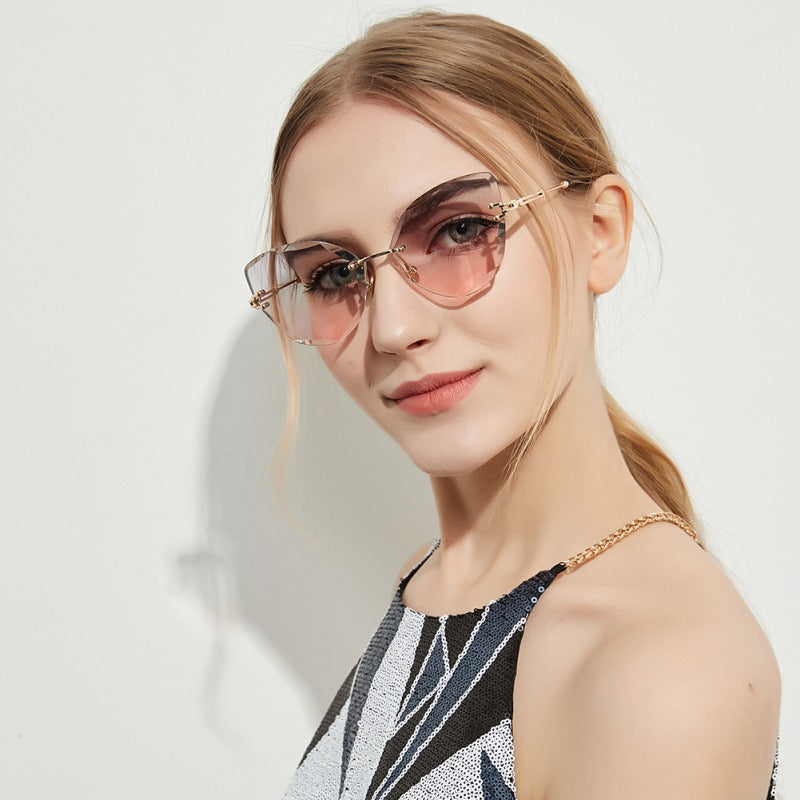 C2C Mall-Cat Eye Retro Women Diamond Cut Sunglasses