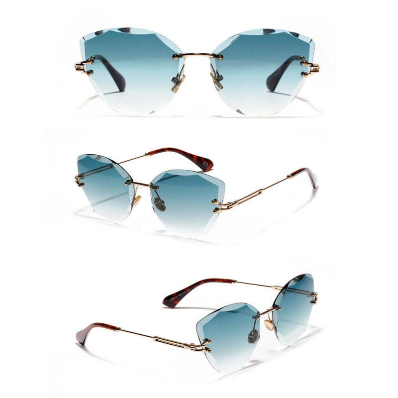 C2C Mall-Cat Eye Retro Women Diamond Cut Sunglasses