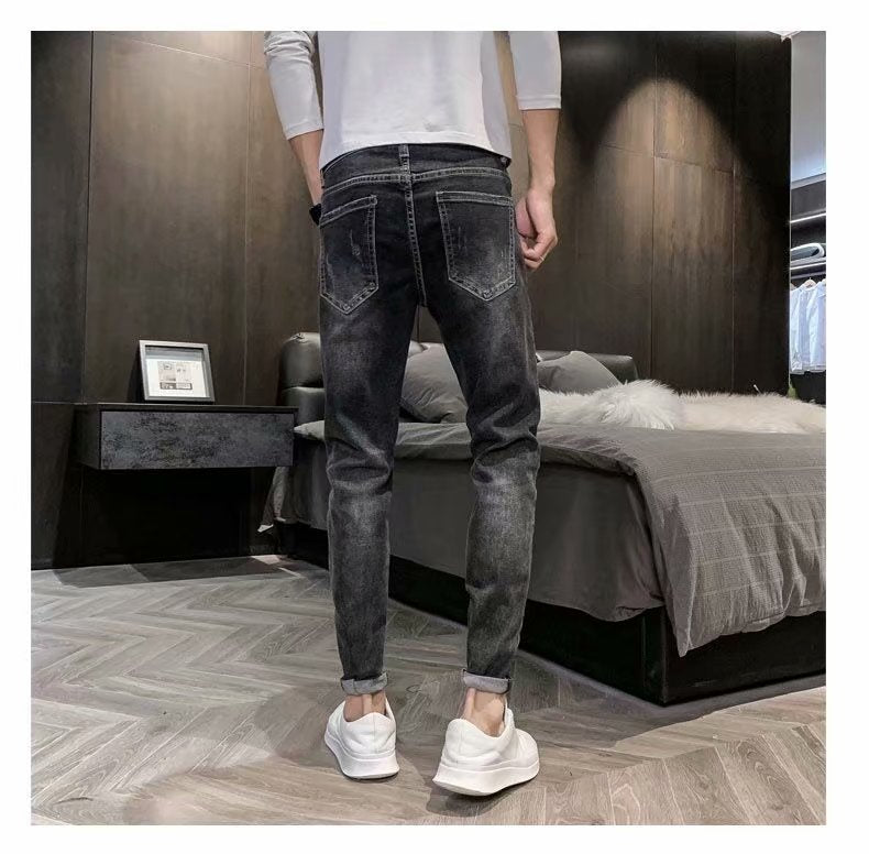 C2C Stretch Slim Casual Pants With Small Feet