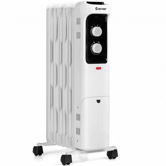 C2C Mall-Oil Filled Portable Radiator Space Heater with Adjustable Thermostat