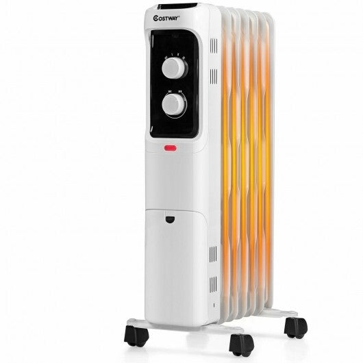 C2C Mall-Oil Filled Portable Radiator Space Heater with Adjustable Thermostat