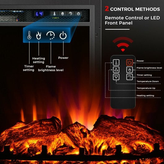 C2C Mall Recessed Electric Fireplace heater W/ Remote Control