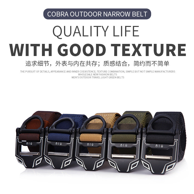 Men's Military and Outdoor Hunting Wide Nylon Belt Quick Release