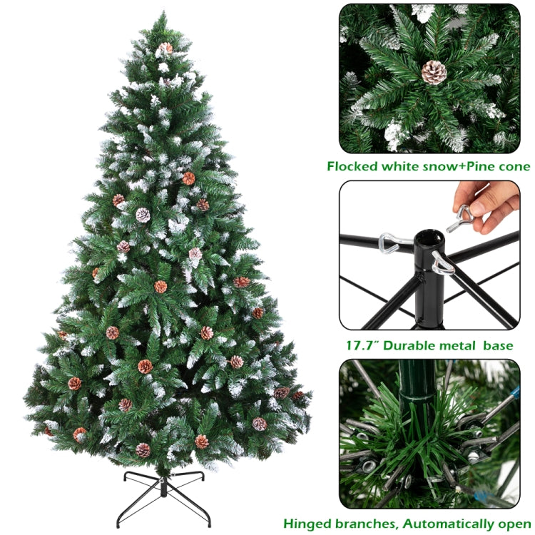 C2C Mall 6FT Indoor & Outdoor Christmas Tree with Branches and Pine Cones