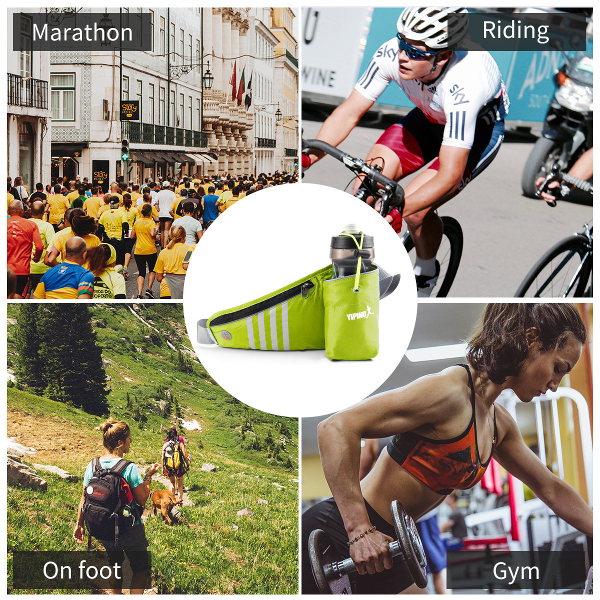 C2C Running Hydration Waist with Water Bottle Holder for Men & Women