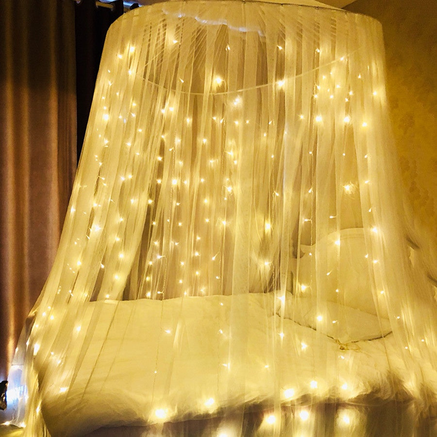 C2C Christmas Outdoor Solar LED String Curtain Windows Lights