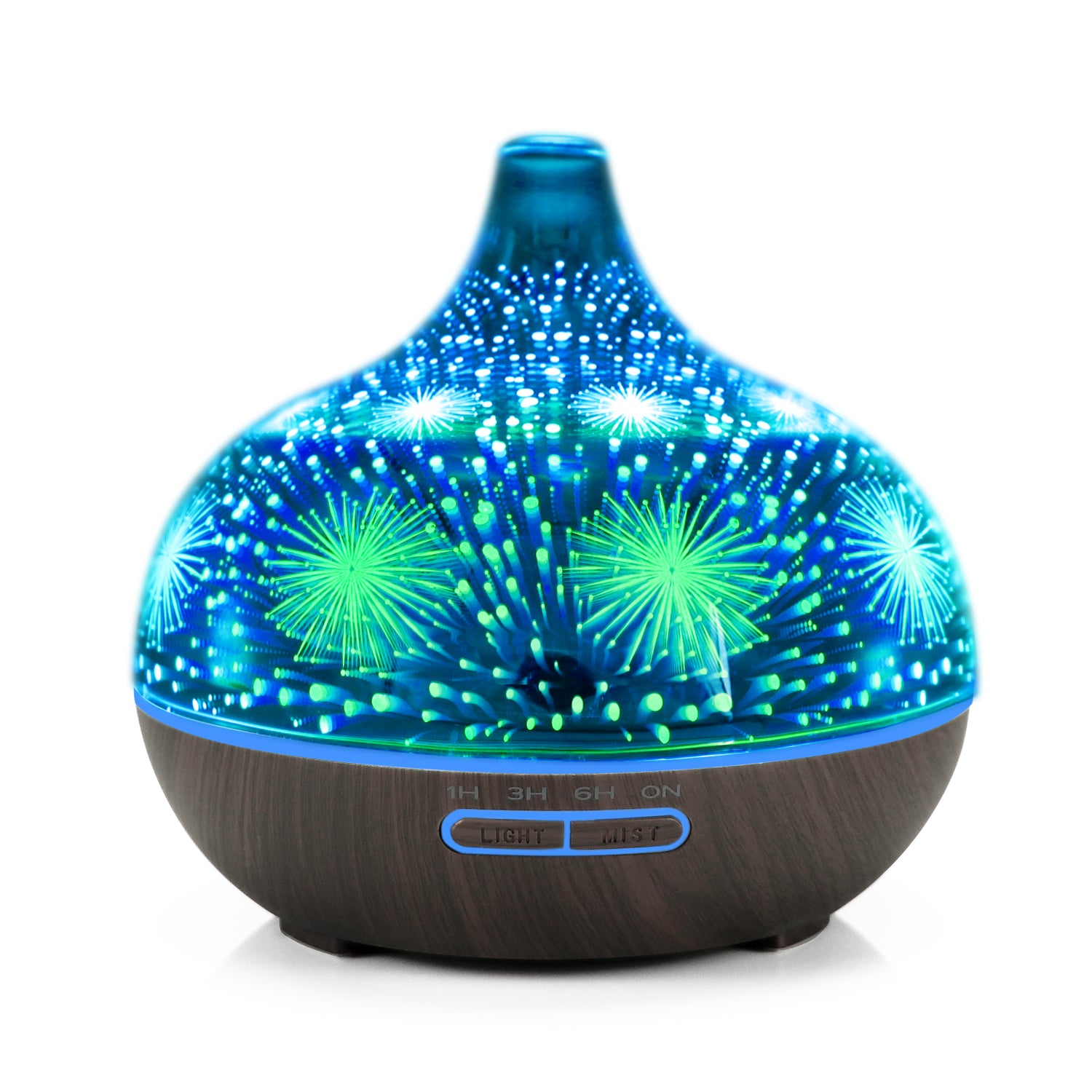C2C Christmas Decoration Essentails oil diffuser 3D glass with firework pattern