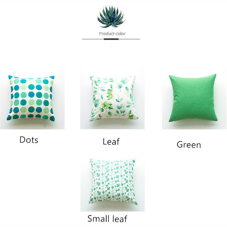 C2C Green Leaves Decor Throw Pillow Covers, Outdoor Summer Patio Cushion Cases