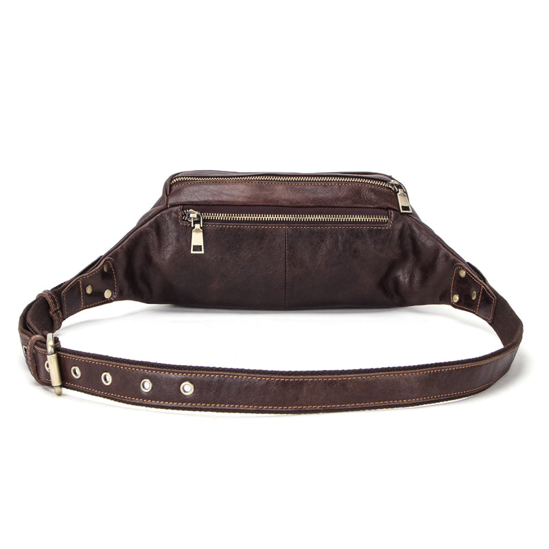 C2C Genuine leather  sport waist bag belt for running & travel with phone pocket
