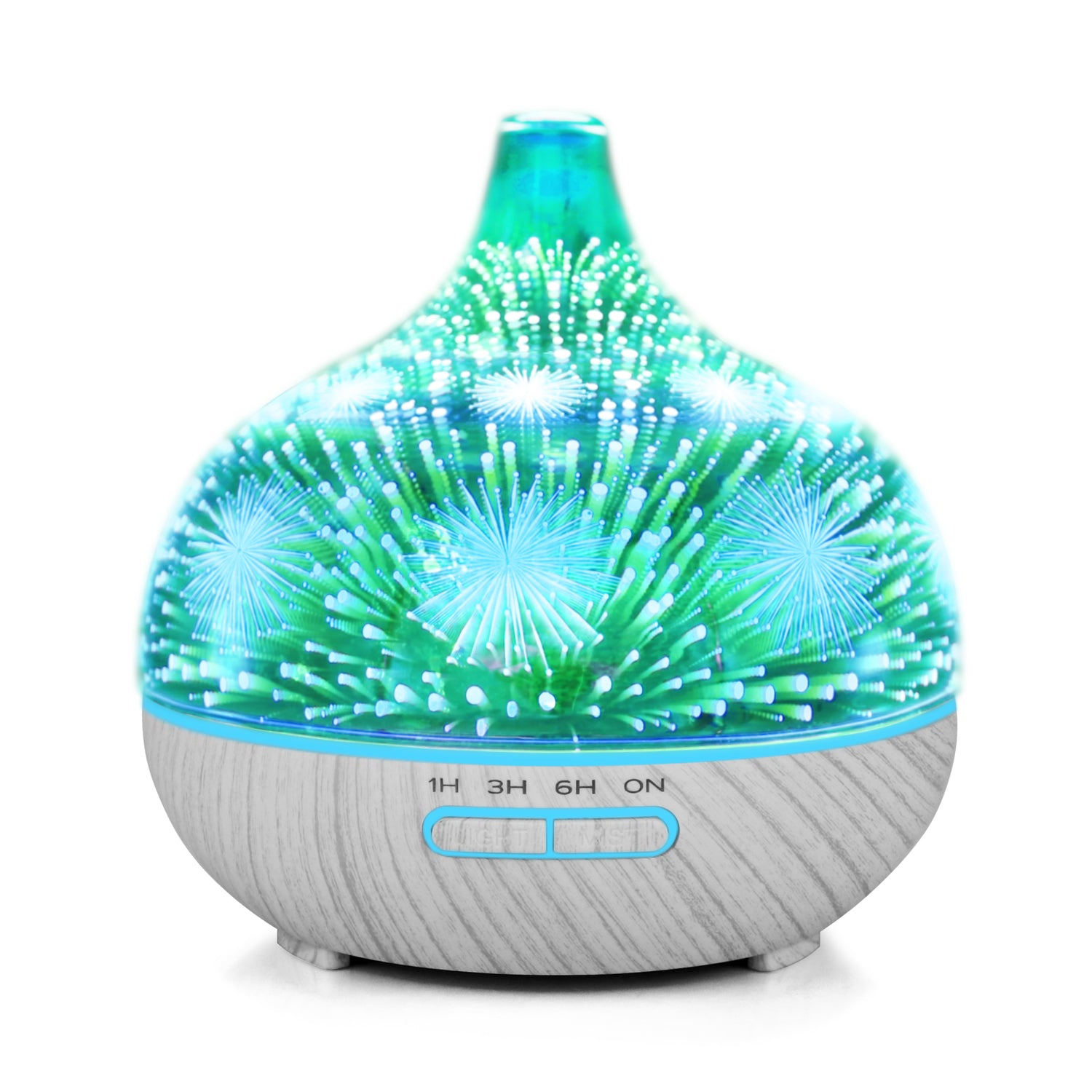 C2C Christmas Decoration Essentails oil diffuser 3D glass with firework pattern