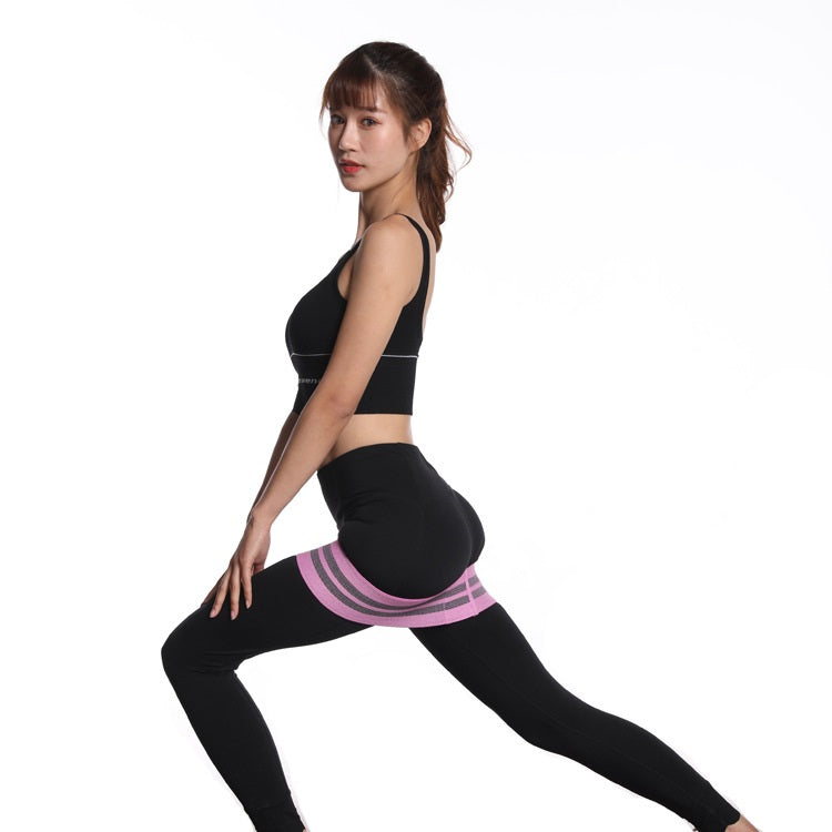 Wholesale Small MOQ Fashion Customized Logo Pilates Yoga Hip Belt Elastic Booty Resistance Bands