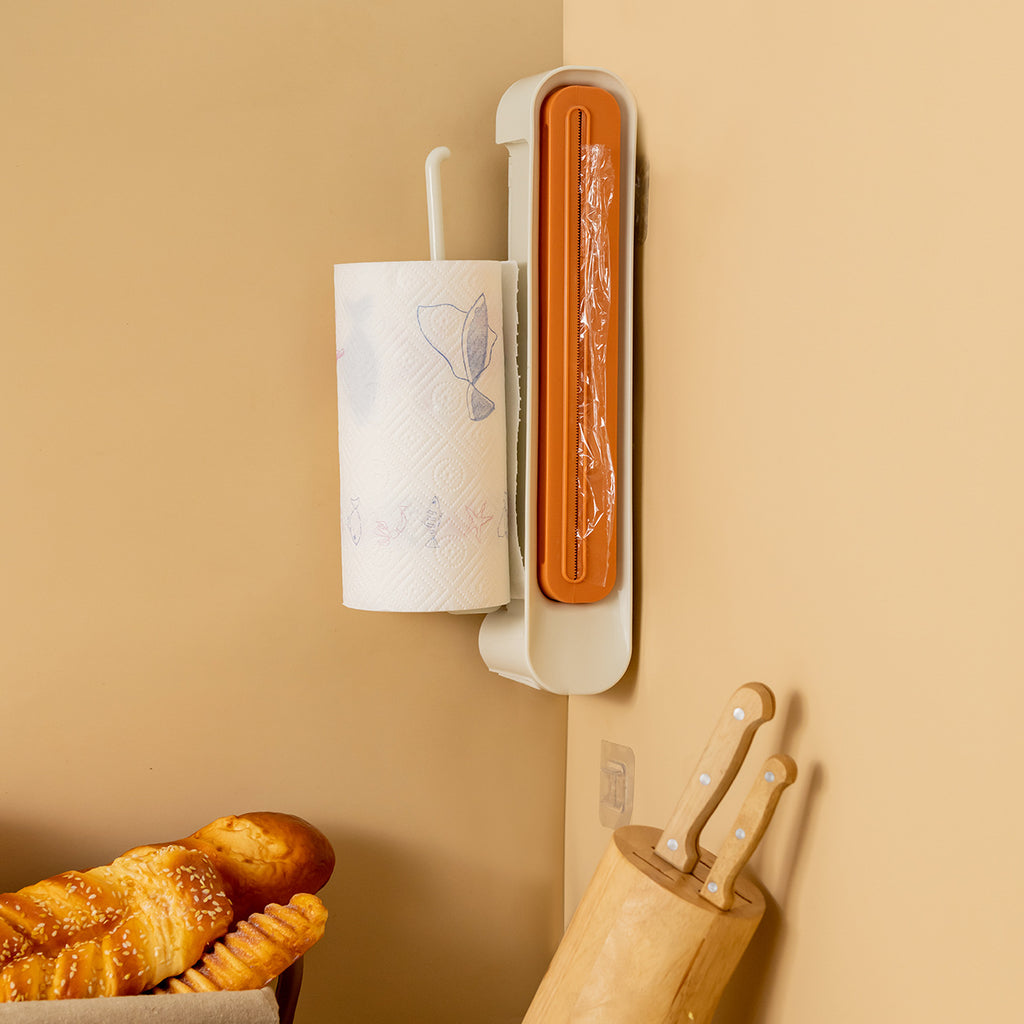 C2C Hang Holder Multifunctional Cutter Slide Storage Dispenser. Kitchen Gadgets