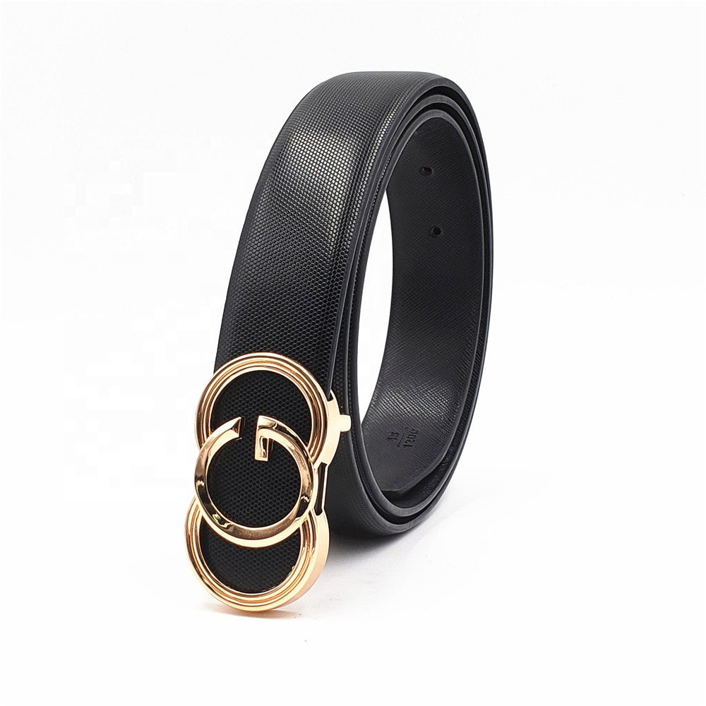 C2C Leather Strap Luxury Waist Belt for Ladies with Smooth Buckle