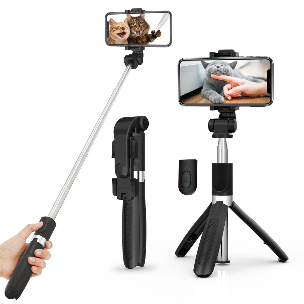 C2C All in One Extendable Selfie Sticks with Tripod Stand & Detachable Wireless Remote Control