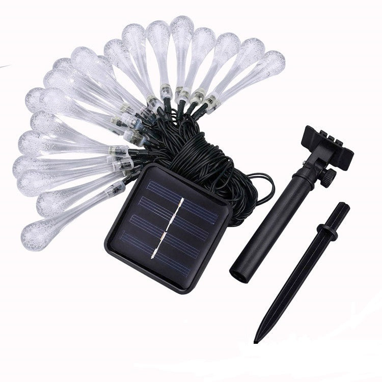 Outdoor Solar Waterproof Christmas String Lights raindrop