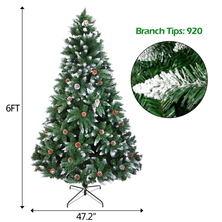 C2C Mall 6FT Indoor & Outdoor Christmas Tree with Branches and Pine Cones